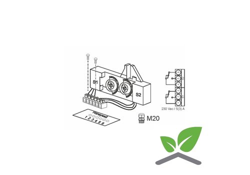 Honeywell Centra eindschakelaar voor servomotor ML6420/ML6425 