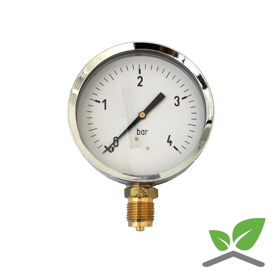 Manometer 0...4 Bar; case 100 mm connection bottom 1/2"-1