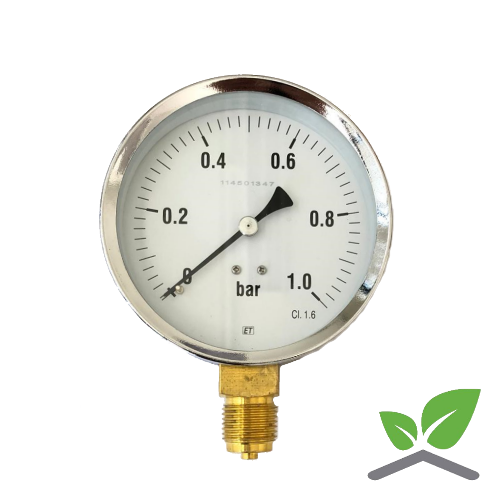 Manometer 0...1 Bar; case 100 mm connection bottom 1/2"
