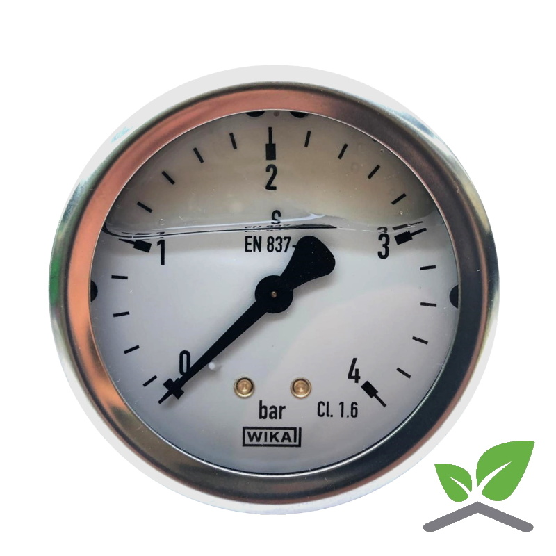 Manometer Glycerin 0...4 Bar; case 60 mm connection backside 1/4