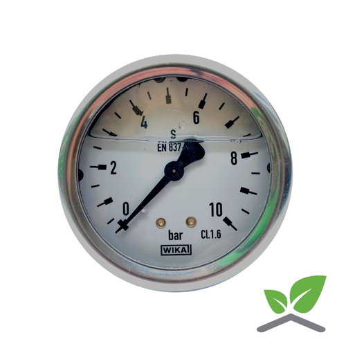 Manometer Glycerin 0...10 Bar; case 60 mm connection backside 1/4" 