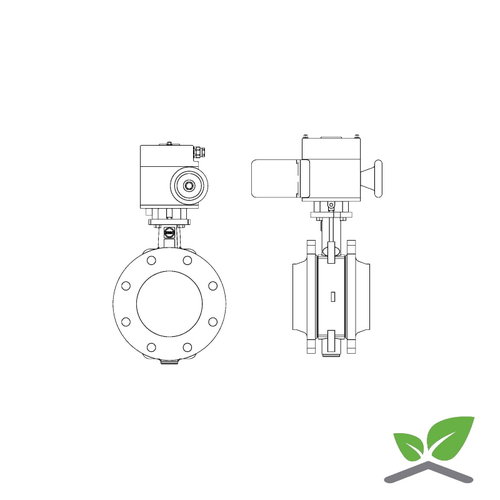 Ebro Absperrklappe Z011-a mit motor; Nenndruck  PN6/10/16 