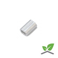 Aluminium ferrule 8-shape for steel wire rope 3 t/m 6 mm ( unit 100 pieces).