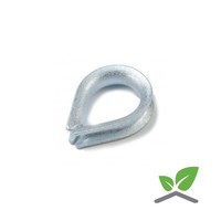 thumb-Thimble Galvanised, for cable 3 - 18 mm-1