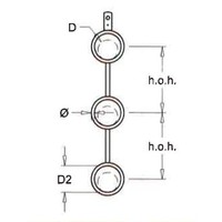 thumb-Giebelhaken mit einzigen Lippe für 3x Rohre 51 zu 168 mm (Bündel 15 Stück) - (Preis auf Anfrage)-2