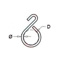 thumb-Standard galvanised pear hook, per piece - (Price on request)-2