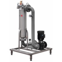 Sotex slib stream filter with Johnson pump and pipework on frame SFU+