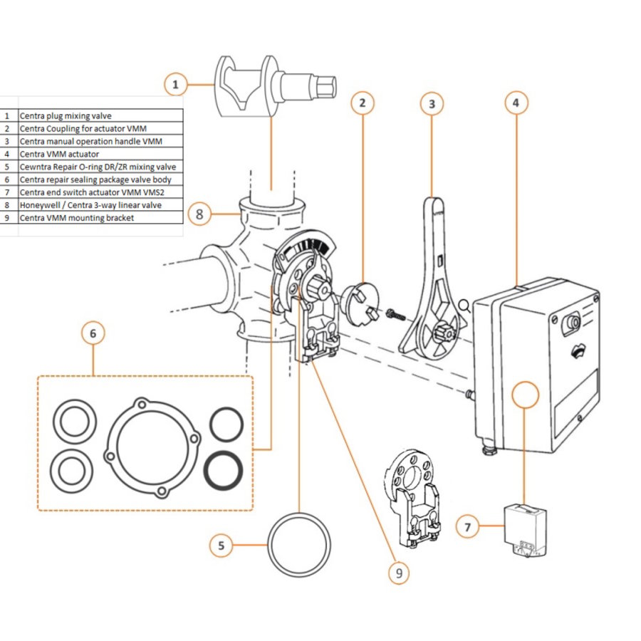 Honeywell/Centra Entschalter VMS 2-2