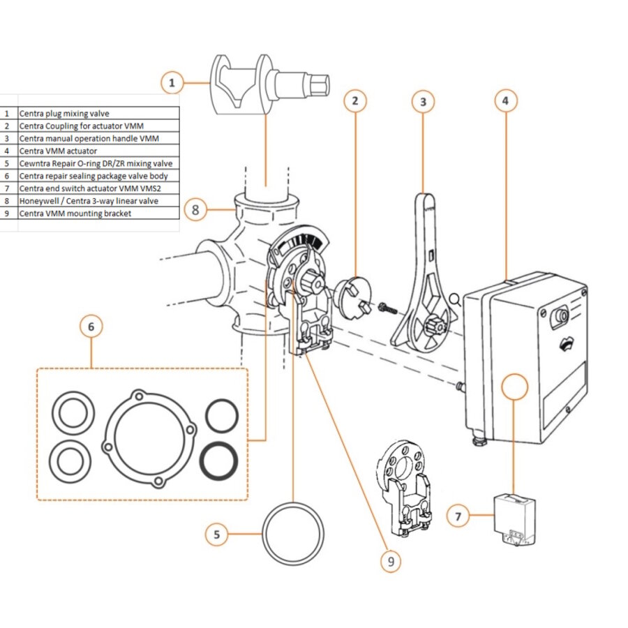 Centra 4-way mixing valve ZR  FA-2