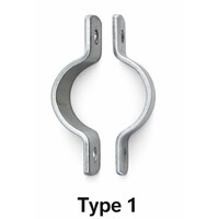 thumb-End stop pipe rail Type 1 half-shell tube clamp - complete set (price on request)-1
