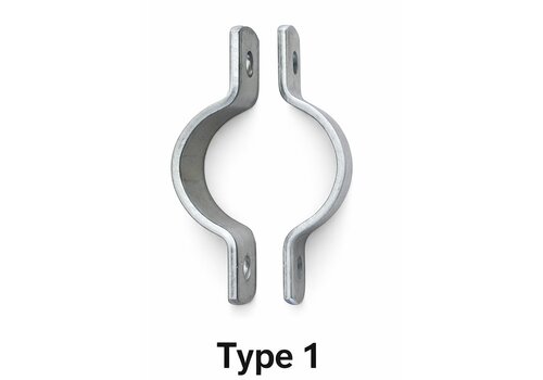 End stop pipe rail Type 1 half-shell tube clamp - complete set (price on request) 