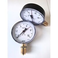 thumb-Manometer 0...10 Bar; kast 100 mm aansluiting 1/2" onder-2