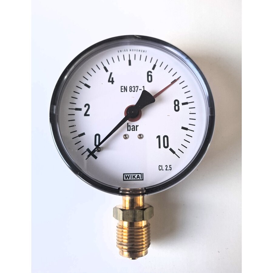 Manometer 0...10 Bar; case 100 mm connection bottom 1/2"-1