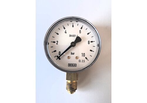 Manometer 0...10 Bar; Gehäuse 60 mm Anschluss 1/4" unten 