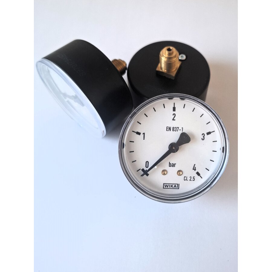 Manometer 0...4 Bar; kast 60 mm aansluiting 1/4" achter-2