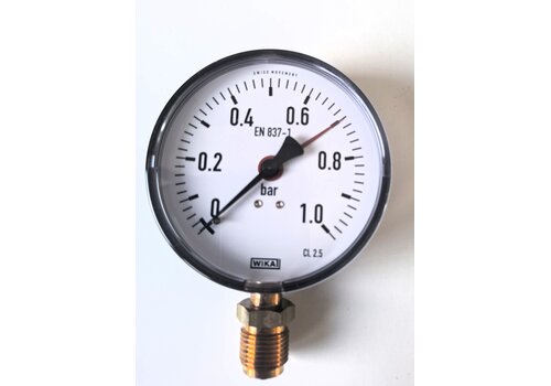 Manometer 0...1 Bar; Gehäuse 100 mm Anschluss 1/2" unten 