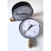 thumb-Manometer 0...4 Bar; case 100 mm connection bottom 1/2"-2