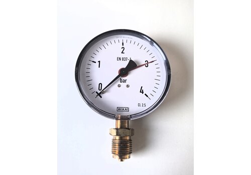 Manometer 0...4 Bar; case 100 mm connection bottom 1/2" 
