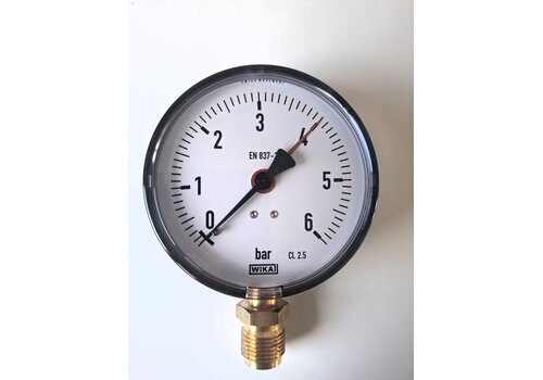 Manometer 0...6 Bar; case 100 mm connection bottom 1/2" 