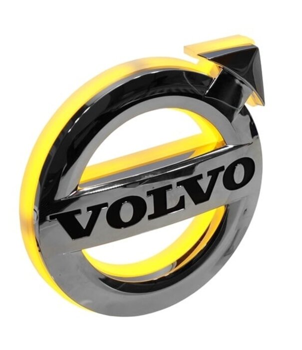 Volvo Logo illuminé Volvo 17 cm Bicolore