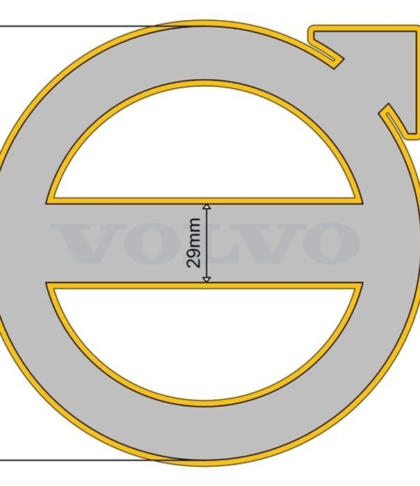 Volvo Volvo Logo Illuminé 17 cm Bicolore