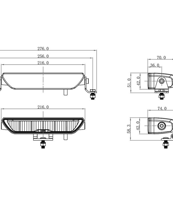 OZZ XB1 P9″ / Lightbar compact / 4960lm (excl. pos.light)