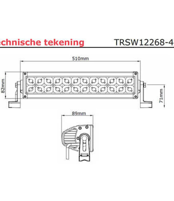 LED Arbeitsscheinwerfer 120 Watt | 8400 Lumen | 9-30V | 40cm. Kabel | Deutsch-Stecker