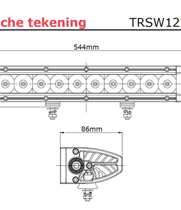 LED Bar | 100 Watt 9960 Lumen | 9-30V | 40cm. Kabel | Deutsch-Stecker