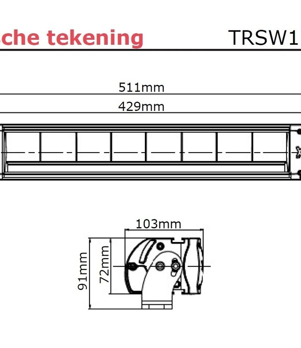 LED Bar | 80 Watt | 7040 Lumen 9-36V 40cm. Kabel + Deutsch