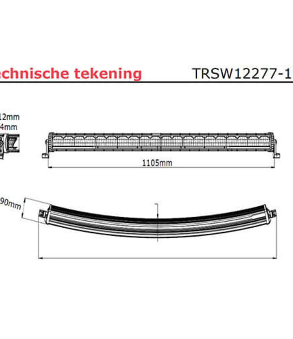 LED Bar | 240 Watt | 16000 Lumen | 9-30V | 40cm. Kabel + Deutsch