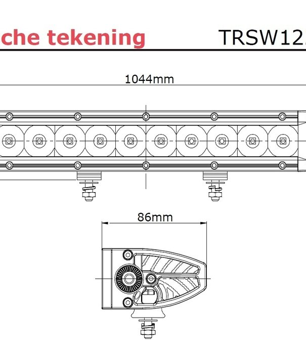 LED Bar | 200 Watt | 19200 Lumen | 9-30V | 40cm. Kabel + Deutsch