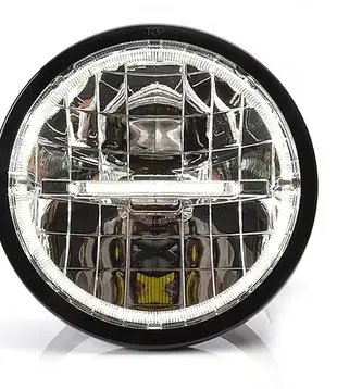 LED Fernscheinwerfer - weißer Ring + Streifen Tagfahrlicht 12-24v | WD-5052