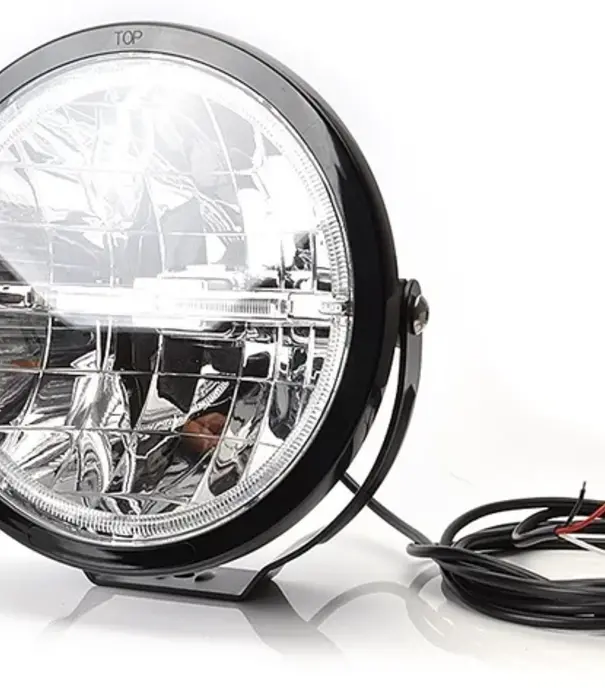 LED Fernscheinwerfer - weißer Ring + Streifen Tagfahrlicht 12-24v | WD-5052