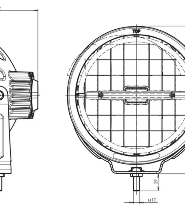 LED Fernscheinwerfer - weißer Ring + Streifen Tagfahrlicht 12-24v | WD-5052