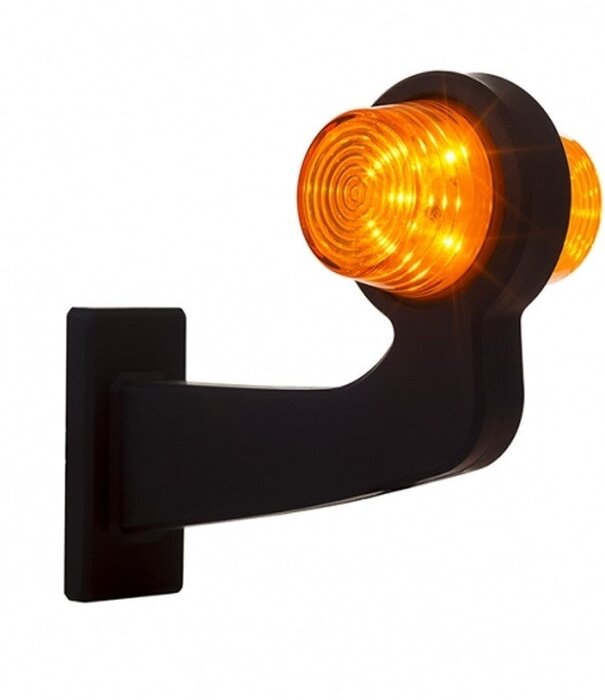 Lampe à suspension LED ambre | tige à angle droit | lentille claire | 12-24 V | MB-1013A