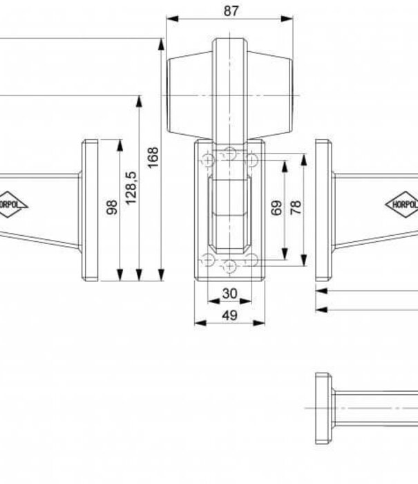 Lampe pendentif LED ambre | tige à angle droit | lentille claire | 12-24v | MB-1013A
