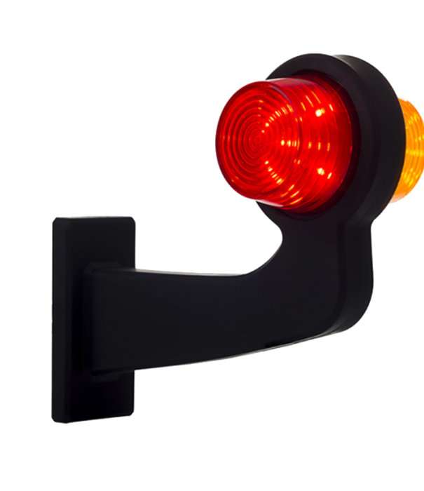 gauche| lampe suspendue LED | tige à angle droit | lentille claire | 12-24v | MB-1011RA