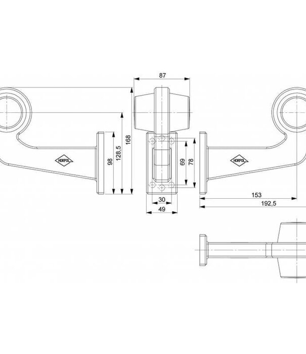 droite | lampe suspendue LED | tige à angle droit | lentille mate | 12-24v | MB-1022RA