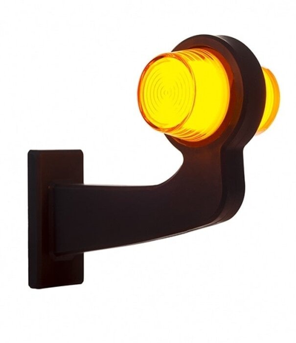 Lampe suspendue LED ambre | tige à angle droit | lentille mate | 12-24v | MB-1023A