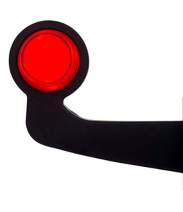 gauche | Lampe à suspension LED | tige coudée et lentille mate | 12-24 V | MB-1021RW