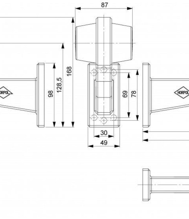 gauche | lampe suspendue LED | tige inclinée & lentille mate | 12-24v | MB-1021RW