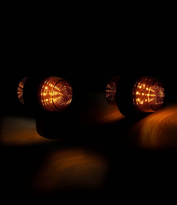 Lampe suspendue LED sombre ambre, tige inclinée, 12/24v, câble 50cm