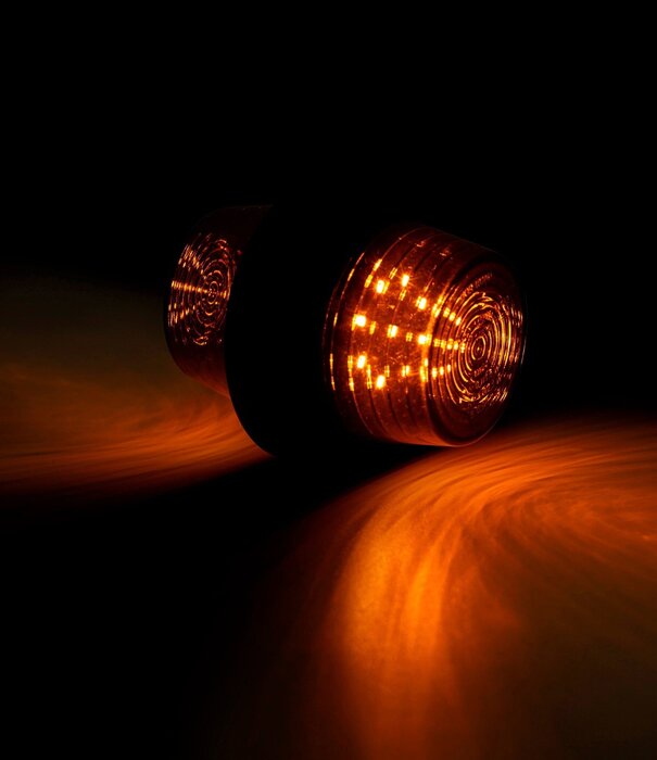 Lampe pendentif LED Dark ambre, tige courte, 12/24v, câble 50cm