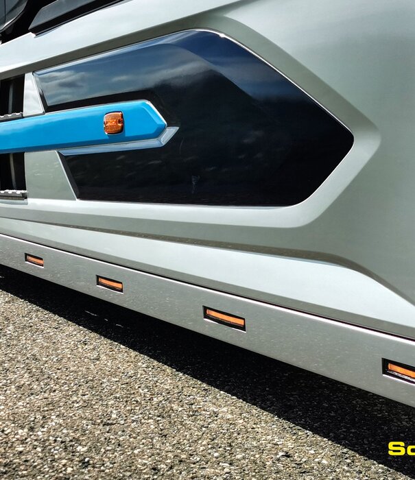 DAF Rallonge de jupe latérale DAF XF/XG/XG+ 5 x LED Positions des lampes