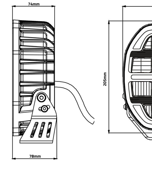 Projecteur LED Phantom noir | WD-16016