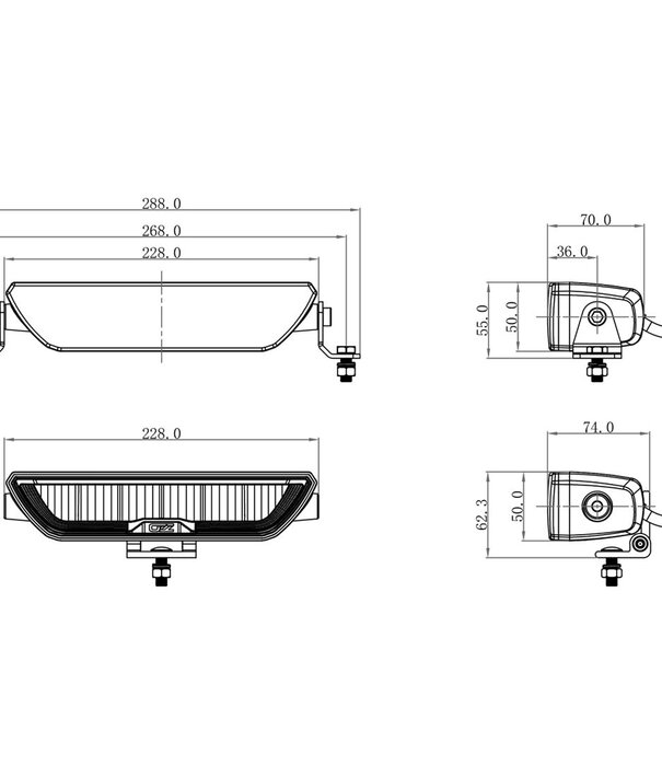 OZZ XB1 P9″ / Barre lumineuse compacte / 4960lm