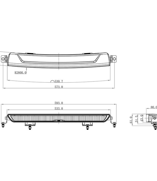OZZ XB1 20″ / Barre lumineuse / 11200lm (excl. feux de position)