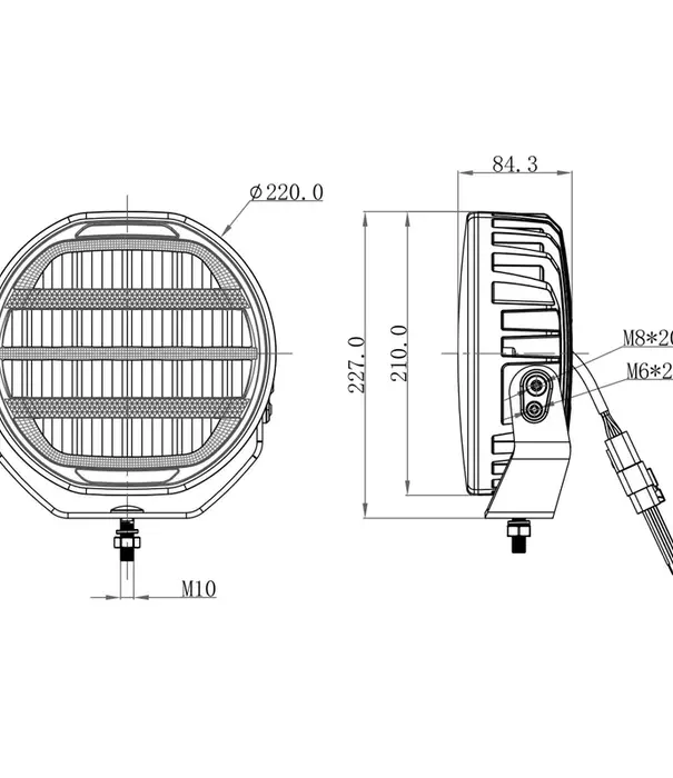 OZZ XR2 Projecteur LED de conduite 9" | 88101