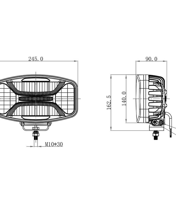 Série Nova projecteur LED blanc 9/36v / 150w / 13600lm | WD-15013W