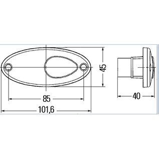 Hella Zijmarkeringslamp inbouw